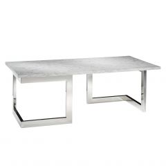 Geo Cocktail Table w/ Chrome Base