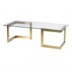 Geo Cocktail Table w/ Gold Base