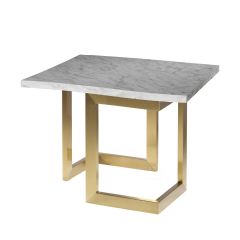 Geo End Table w/ Gold Base