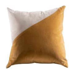 two toned golden wheat and taupe pillow