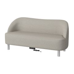beige loveseat in heathered oat fabric