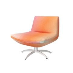 Bowery Chair with a custom fabric cover printed with logos or personalized graphics for a polished