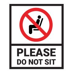 Please Do Not Sit Decal