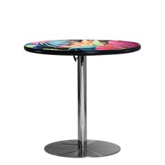 30" round cafe table with custom graphic top