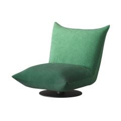 green custom graphic slipcover over the perth chair