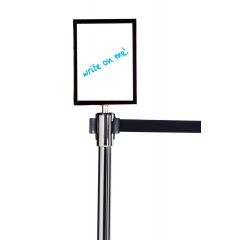 Stanchion post whiteboard sign for events