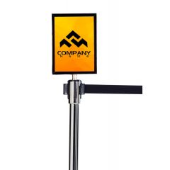 Customizable stanchion post sign holder for events