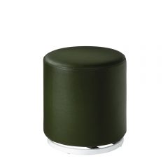 marche swivel ottoman in forest green vinyl