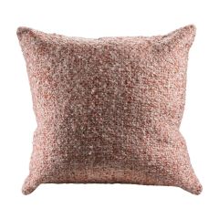 soft coral pink textured pillow