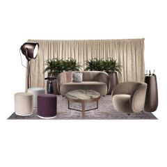 Monroe Lounge, Velvet Elegance