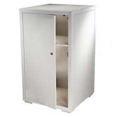 Powered 42" Locking Pedestal, White