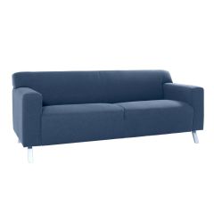 blue allegro sofa with chrome legs