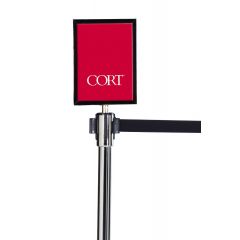 CORT logo stanchion post sign holder for events