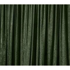 close up of super velour drape in forest green