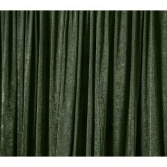 close up of super velour drape in forest green