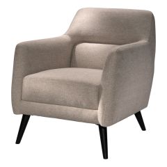 angled view of oat beige club chair