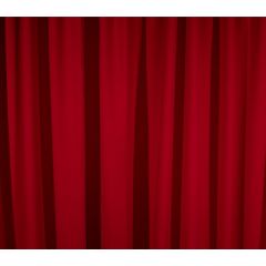 close up of velour drape in red