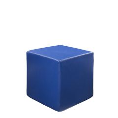 Vibe Cube Ottoman, Blue Vinyl
