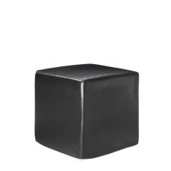 Vibe Cube Ottoman, Black Vinyl