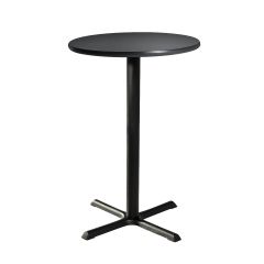 30" Round Bar Table w/ Standard Black Base, Graphite Nebula Top