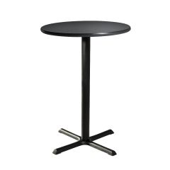 36" Round Bar Table w/ Standard Black Base, Graphite Nebula Top