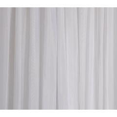 closeup of winter white sheer drape