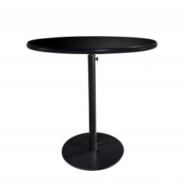 30" Round Cafe Table w/ Black Hydraulic Base, Black Top