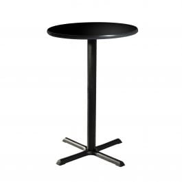 30" Round Bar Table w/ Standard Black Base, Black Top