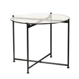 Brisbane Side Table, Glass Top