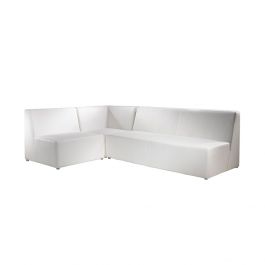 Brighton Sectional, White Vinyl