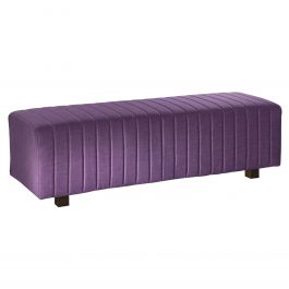 Beverly Bench Ottoman, Lavender Fabric