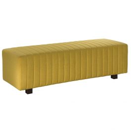 Beverly Bench Ottoman, Yellow Fabric