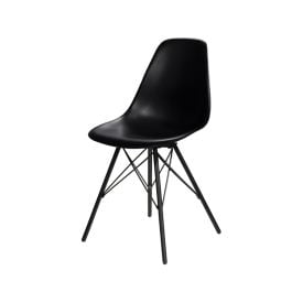 Chelsea Chair w/ Black Tower Base, Black