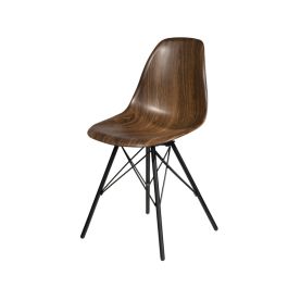 Chelsea Chair w/ Black Tower Base, Walnut