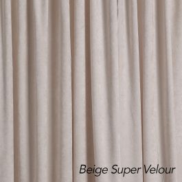 Beige Super Velour Drape 12'H