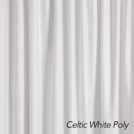 Celtic White Poly Drape 12'H