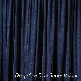 Deep Sea Blue Super Velour Drape 8'H