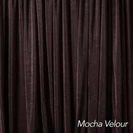 Mocha Velour Drape 8'H