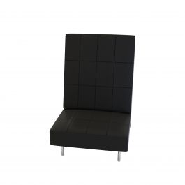 Endless Square High Back Chair, Black Vinyl