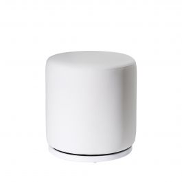 Marche Swivel Ottoman, White