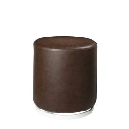 Marche Swivel Ottoman, Distressed Brown