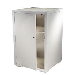 Powered 36" Locking Pedestal, White