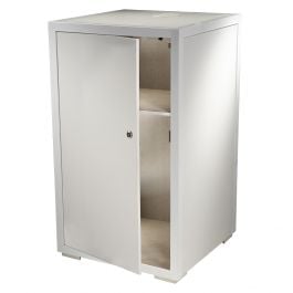 Powered 42" Locking Pedestal, White