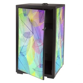 Powered 42" Locking Pedestal Logo, Front & Sides