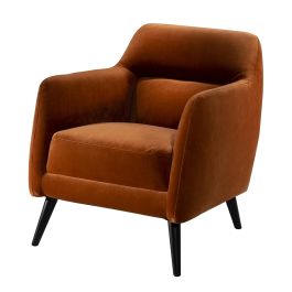 Valencia Chair, Spice Orange Velvet