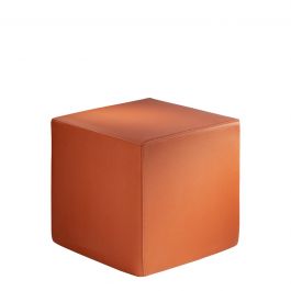 Vibe Cube Ottoman, Spice Orange Vinyl