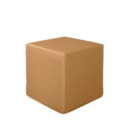 Vibe Cube Ottoman, Caramel Vinyl