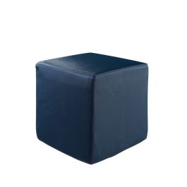 Vibe Cube Ottoman, Navy Vinyl