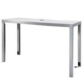 Ventura Powered Communal Bar Table, White Top