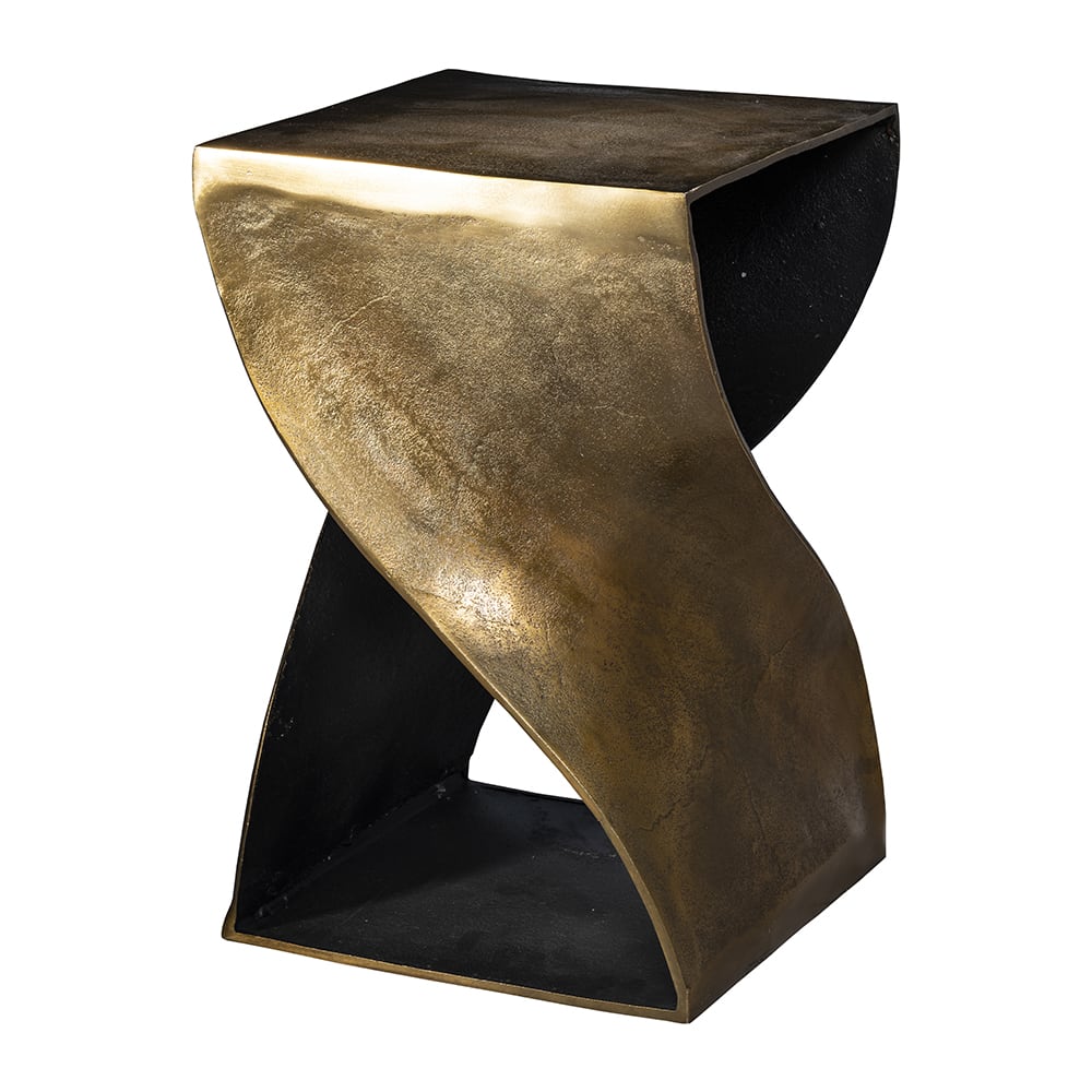 gold metal side table for rent